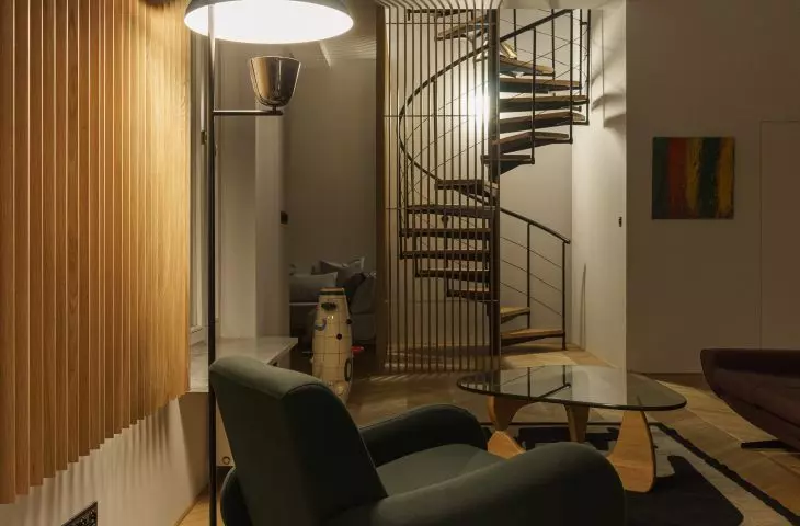 View of the stairs to the upper part of the apartment