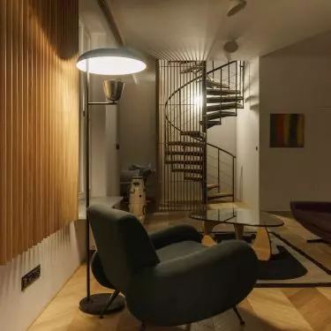 View of the stairs to the upper part of the apartment