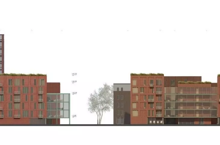 London Living-hub project, elevations