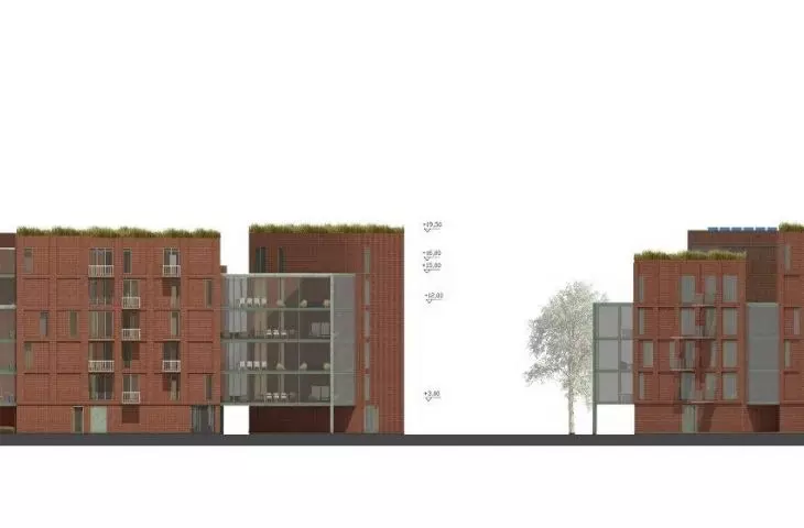 London Living-hub project, elevations
