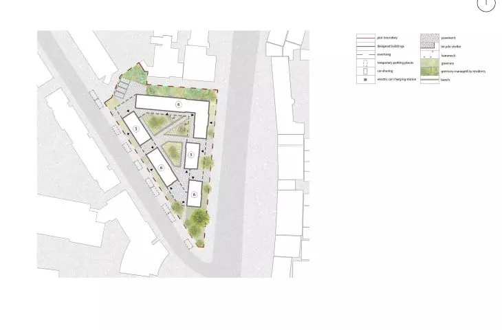 Projekt Living-hub w Londynie, plan zagospodarowania terenu