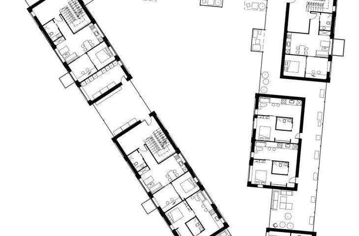 Projekt Living-hub w Londynie, rzut 1 piętra