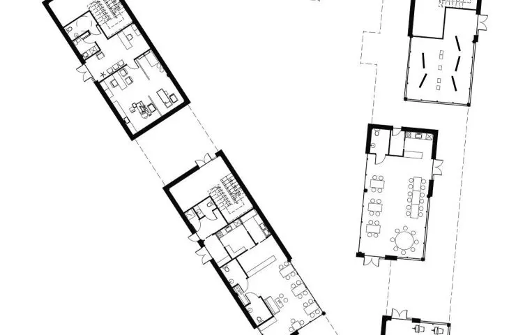 Projekt Living-hub w Londynie, rzut parteru