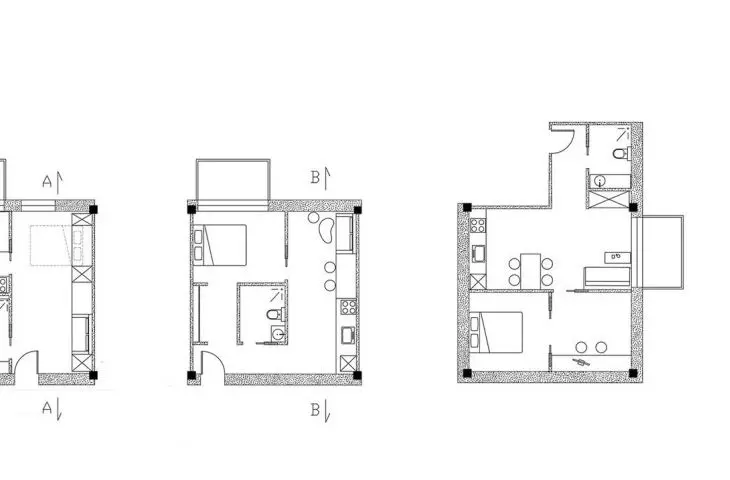 Projekt Living-hub w Londynie, rzuty i typy mieszkań