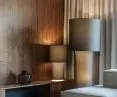 Large standing lamps add to the character