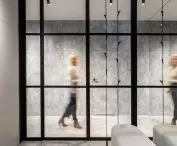 Behind the glazing there is a dressing room