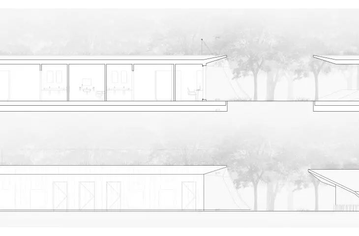 Project Raised Meadow, cross-section and elevation