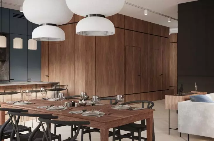View of the hallway from the dining room