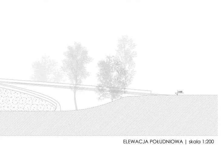 Projekt Muzeum Śniegu w Rovaniemi, elewacja południowa