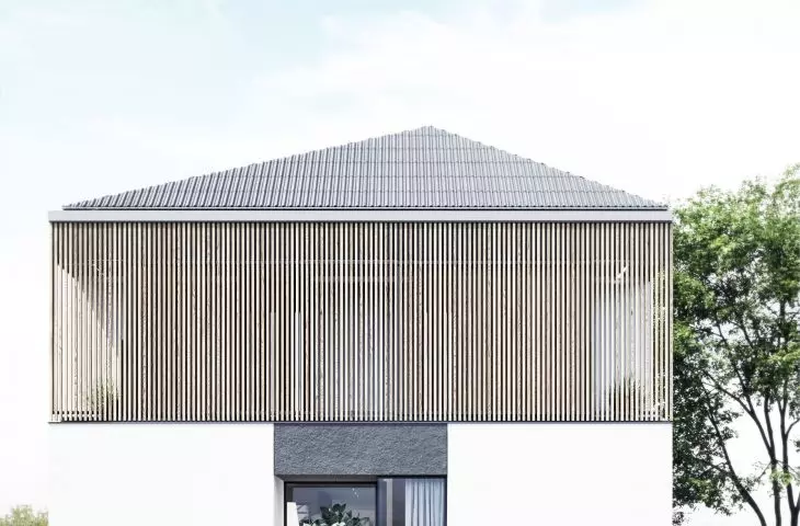 Wooden laths add character 