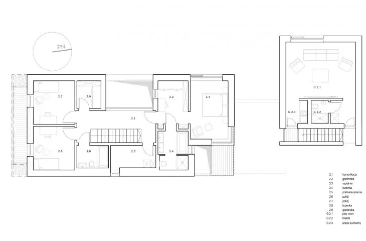 Garden IN house project, floor plan