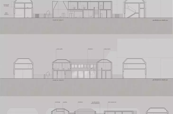 Sleep center, cross sections
