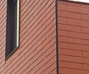 Cedral tiles on the roof and part of the facade of a single-family house in Grimbergen, Belgium.
