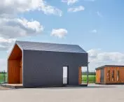 Cedral tiles on a show home by ABZ Modular Wooden Homes.