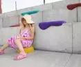 Thanks to the design, you can sit comfortably on concrete, for example