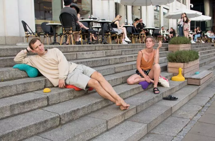 blop. urban furniture that can be sat on virtually anywhere