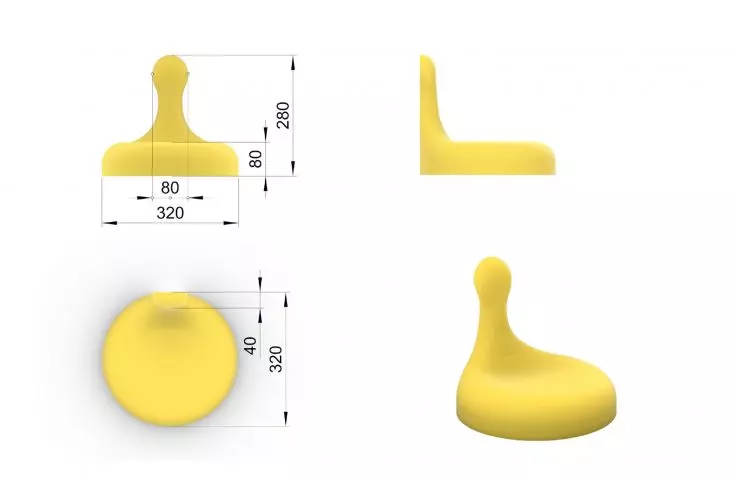 blop. urban furniture, dimensioning