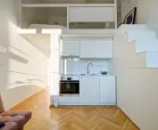 Studio in Warsaw, accented by wooden floor