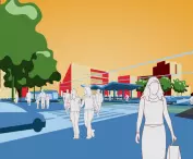 Tysiąclecia Route - visualization of the square at Grochowska Street