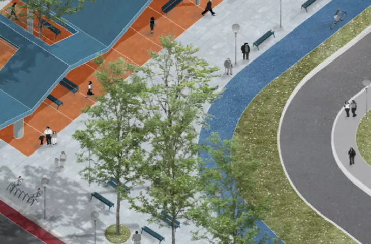 Millennium route - visualization of millennium squares