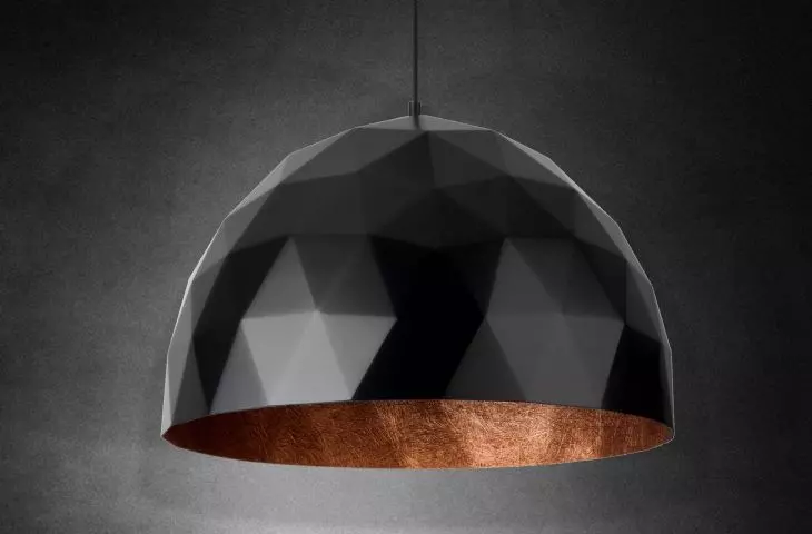 Czarna lampa Diament