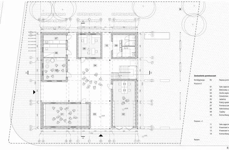Rural Bookmark project, first floor plan