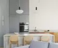 Interior of a blue apartment in Wroclaw