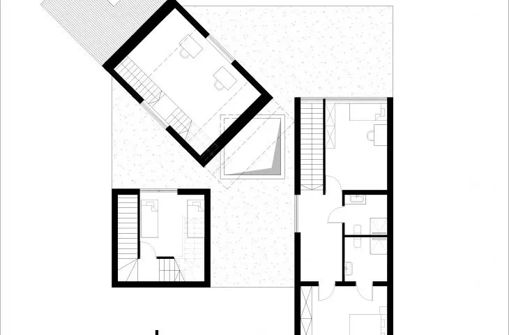 Projekt Casa Cubo de Rubik, rzut piętra