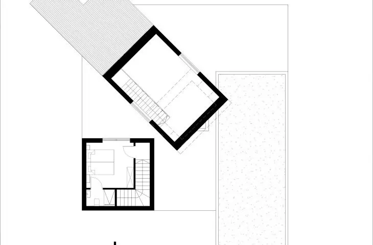 Projekt Casa Cubo de Rubik, rzut drugiego piętra