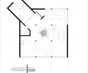 Casa Cubo de Rubik project, first floor plan