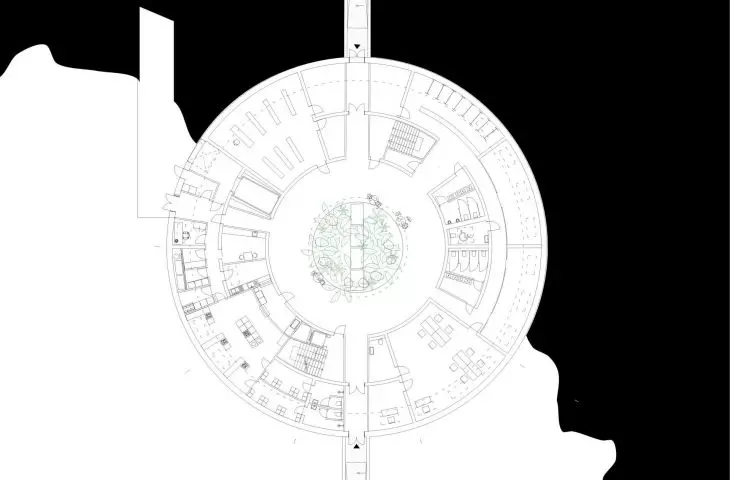 plan of level 0 of the museum building