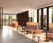 Tea room design, relaxation space