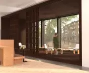 You can contemplate your surroundings through the large glass windows