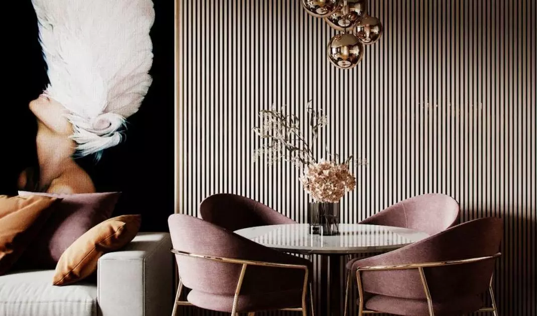 Glossy materials in glamour style