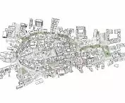 Rzut aksonometryczny centrum Tarnowa