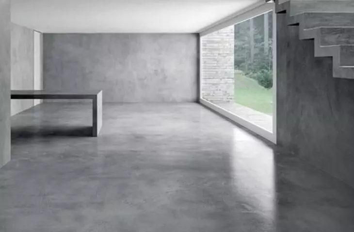 Microcement surfaces in a minimalist interior