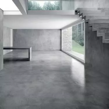 Microcement surfaces in a minimalist interior