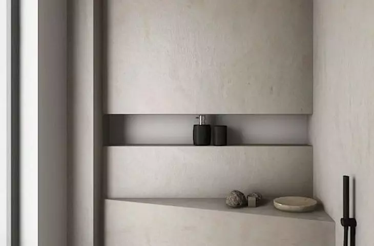 Microcement on the wall surface