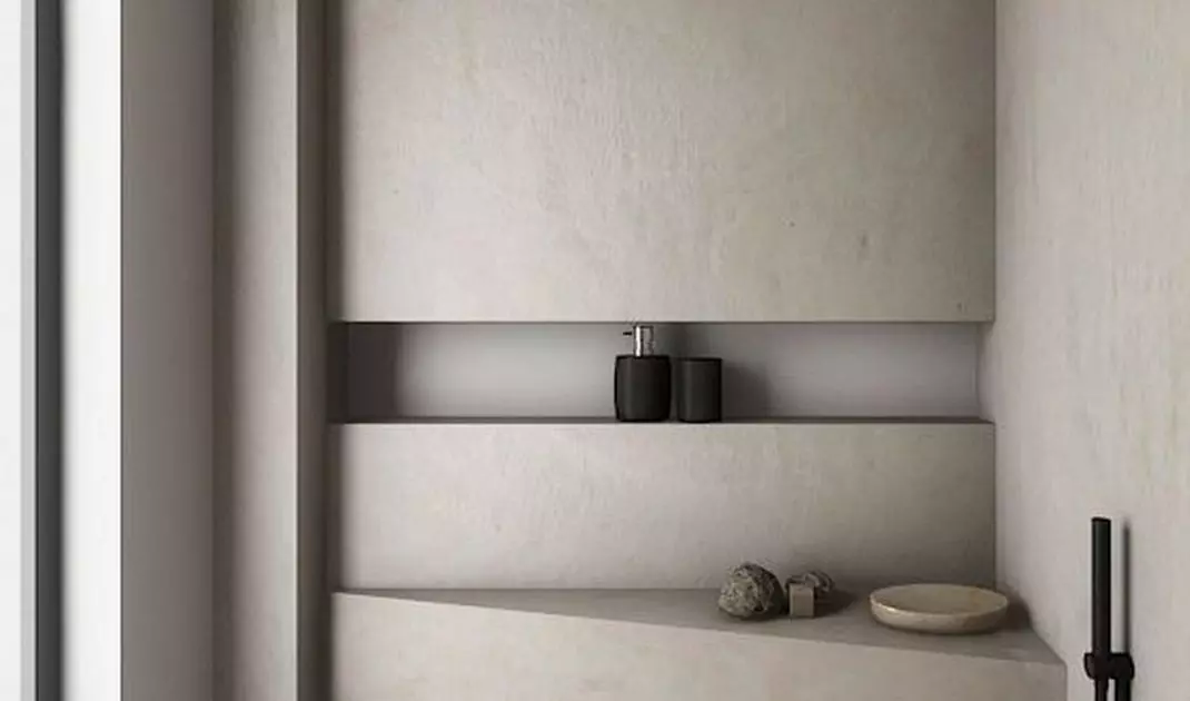 Microcement on the wall surface