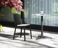Allez Chair Molded Wicker Seat Black | Allez Table 3L Steel H75 Ø60cm