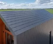 Cedral tiles on a show home by ABZ Modular Wooden Homes.
