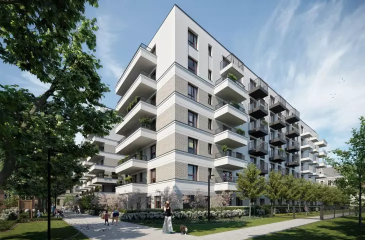 Budynek mieszkalny na terenie dawnej Modeny - wizualizacja, proj. HRA Architekci