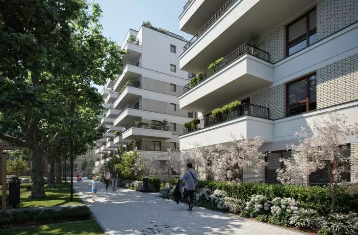 Budynek mieszkalny na terenie dawnej Modeny - wizualizacja, proj. HRA Architekci