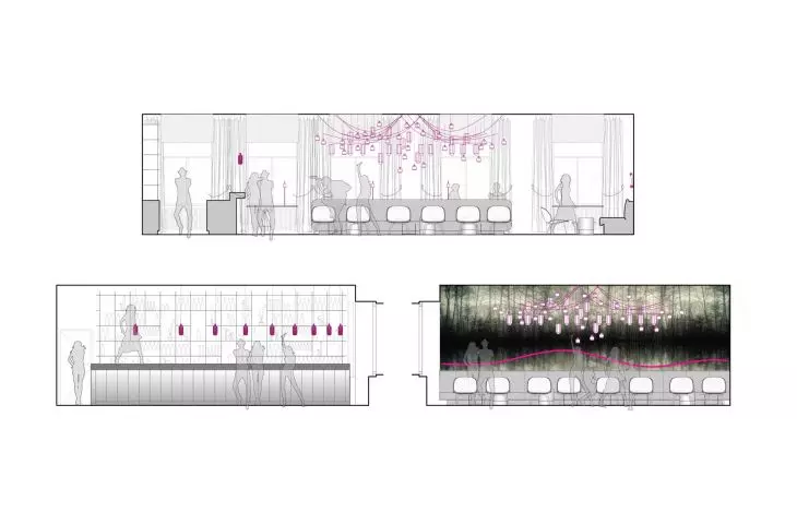 „Moon club” — projekt wnętrza klubu w Pradze