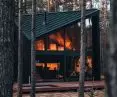 The house, intended primarily for leisure, is sunken in the forest