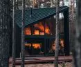 The house, intended primarily for leisure, is sunken in the forest
