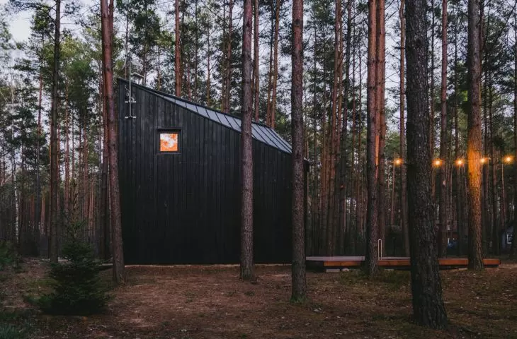 Boroteka is a wooden hut in the forest