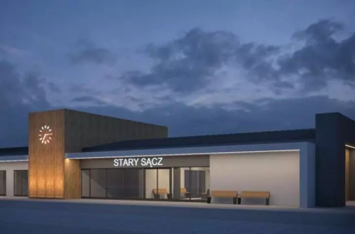 Visualization of the station in Stary Sacz