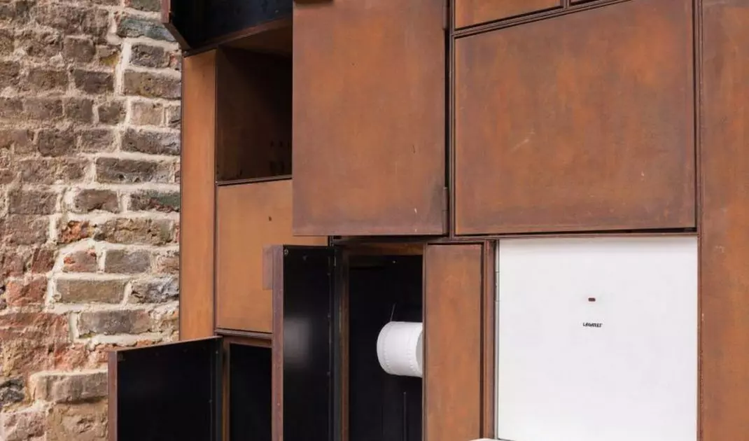 Corten plates can be used to make furniture facades
