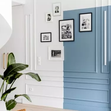 Blue also appears as an unconventional color spot on the wall